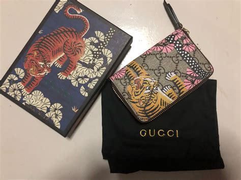 gucci tiger black wallet|gucci bengal tiger wallet.